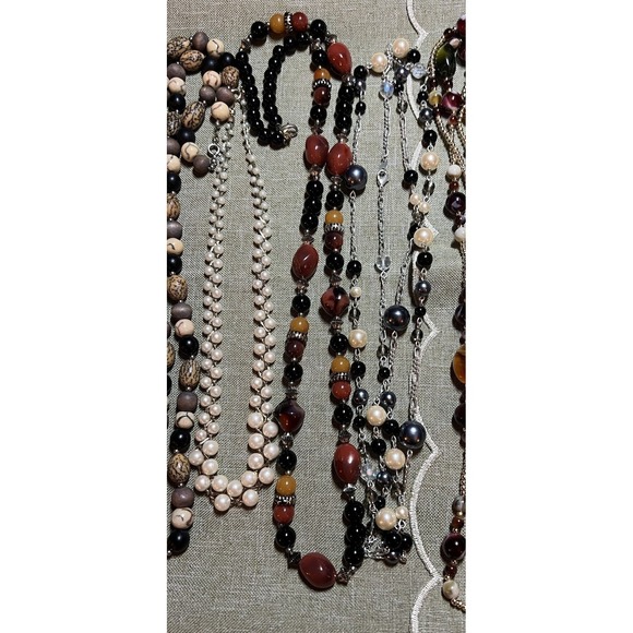 Costume Jewelry Lot 12 Necklaces Vintage - Picture 8 of 13